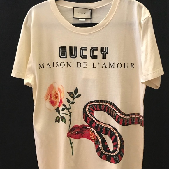 Gucci (Guccy) Oversize Snake Print T-Shirt - Picture 3 of 6